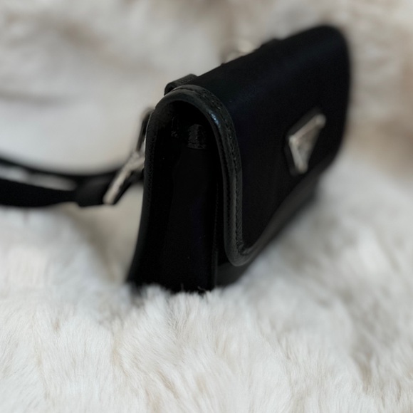Prada Saffiano and Nylon Crossbody Mini Pouch Bag - Picture 8 of 15